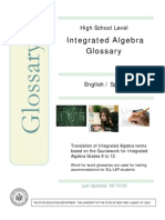 Algebra Bilingual Glossary Spanish-English