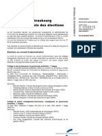 Résultats Des Élections Aux Conseils Centraux de L'université de StrasbourgVD2