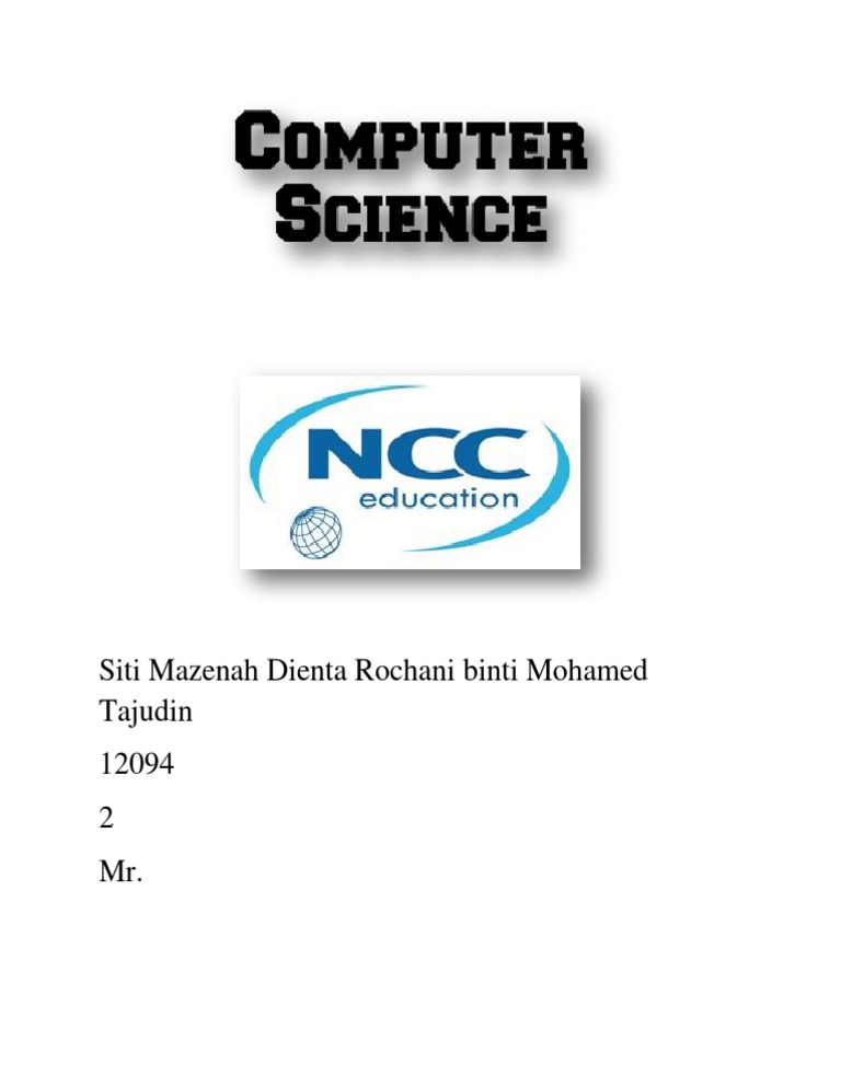 Computer Science File Cover | PDF