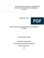 Participacion Del Auditor (Como Evaluador y Como Usuario) en Las Diferentes Etapas de Un Proyecto de Ingenieria de Software