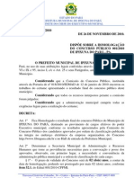 Decreto 230-2010 - Homologação do Concurso