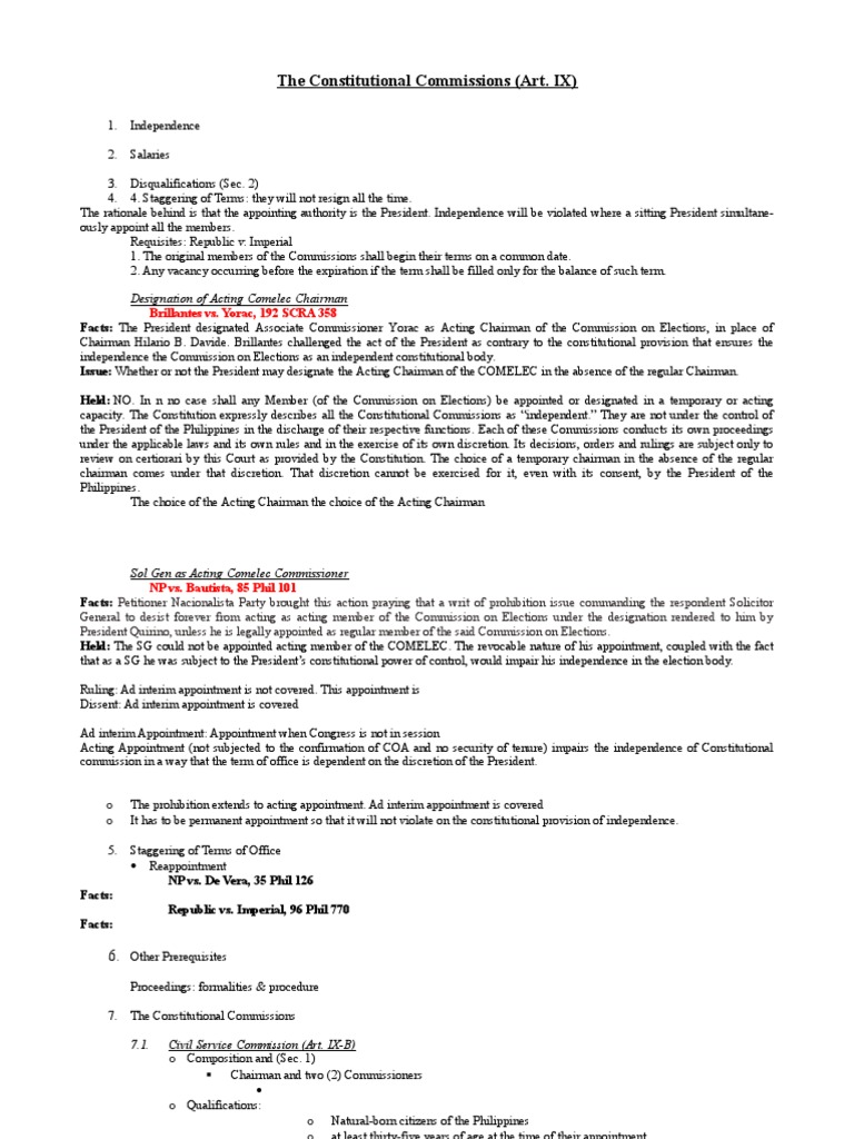 The Constitutional Commissions Commission On Elections (Philippines