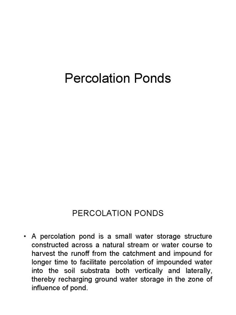 Percolation Ponds PDF