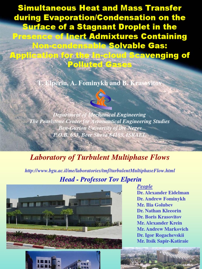 Heat and Mass Transfer in Droplets | PDF | Evaporation | Sulfuric Acid