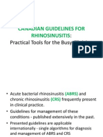 Canadian Guidelines For Rhinosinusitis