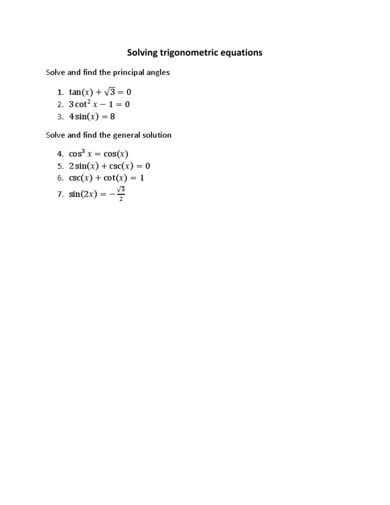 Solving Trigonometric Equations | PDF | Teaching Methods & Materials