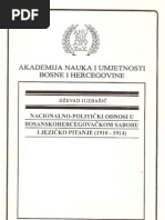 Dzevad Juzbasic - Nacionalno-Politicki Odnosi U Bosanskohercegovackom Saboru I Jezicko Pitanje (1910-1914)