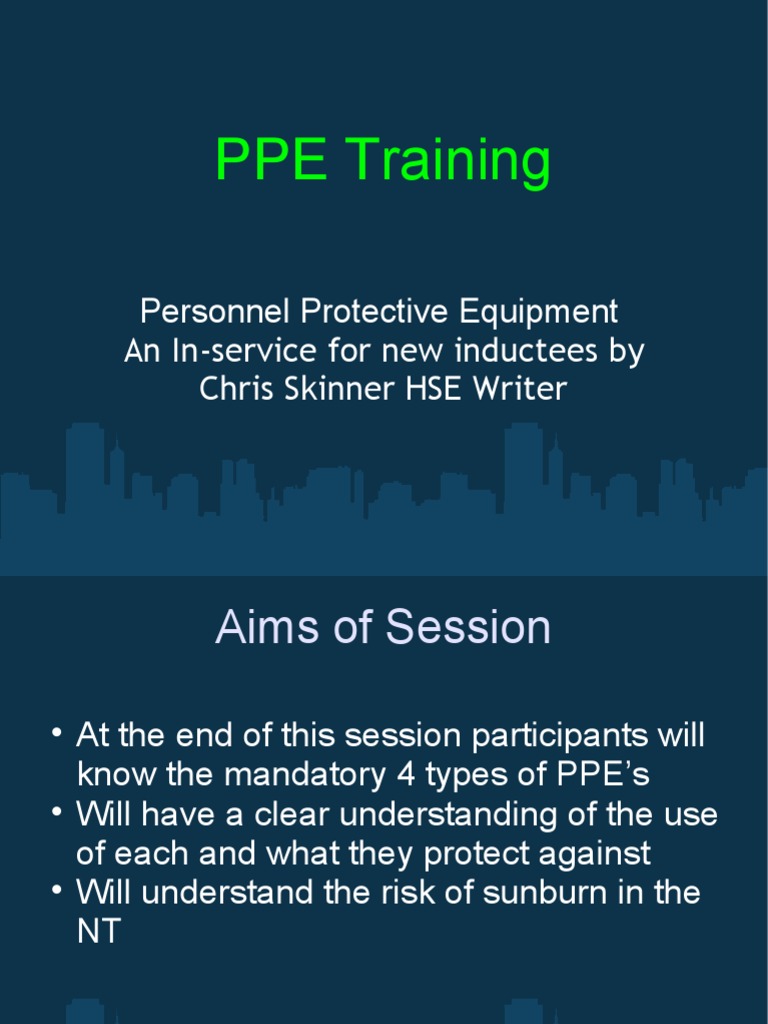 PPE Training PDF Personal Protective Equipment Melanoma