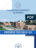 Foundation University Prospectus 2012