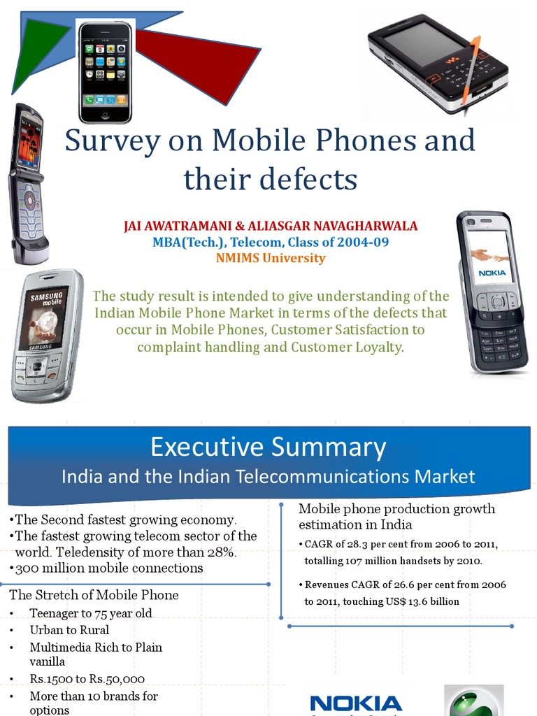 Survey On Mobile Phones and Their Defects | PDF | Telephone | Null ...