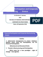 Christos A. Ioannou, Financial Participation in Greece and Corporate Restructuring, IAFP, Rome, 20 September 2010