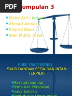 Puisi Tradisional Syair Dandan Setia Dan Intan Terpilih