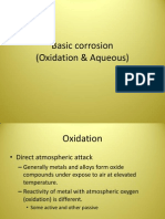 Basic Corrosion (Oxidation & Aqueous)