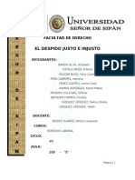 Monografia Del Despido Justo e Injusto