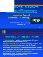 101 Essential Elements in Pressure Equipment Integrity Porgrams John Reynolds