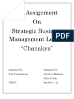 An Assignment On Strategic Business Management Leader "Chanakya"