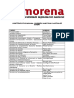 Lista Del Cen y Honestidad Morena