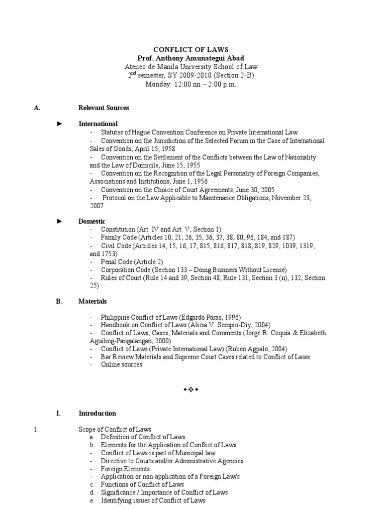 Conflict Trademark Domicile Law - 