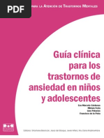 Guía clínica para los trastornos de ansiedad en niños y adolescentes