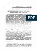 Rethinking Nationalism and Islam: Some Preliminary Notes On The Roots OF Turkish Political Thought "Turkish-Islamic Synthesis" I N Modern