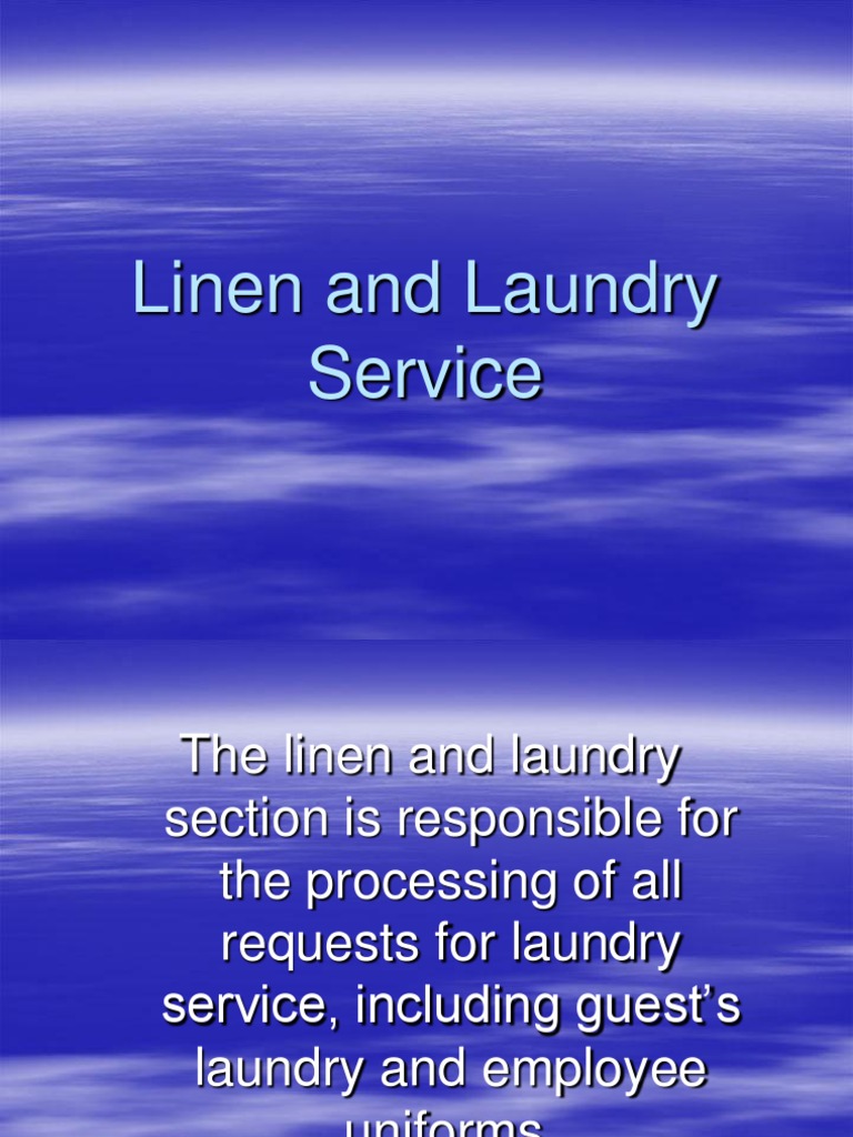 Linen and Laundry Service | PDF | Laundry | Linens