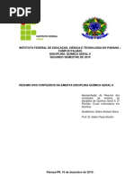 Resumo Quimica Geral II