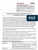 Procedures For Collection & Forwarding of Samples For Dna Fingerprinting Analysis