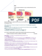 The Mechanism of Blood Clotting