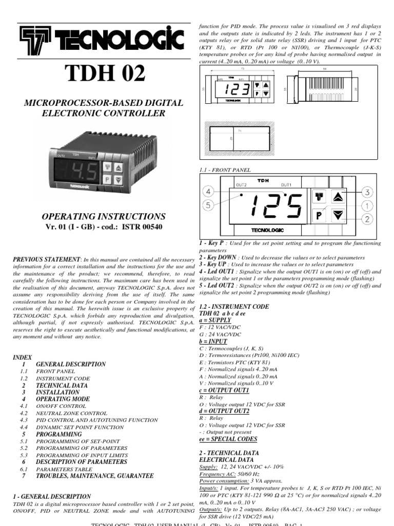 TDH 02 | PDF | Parameter (Computer Programming) | Relay