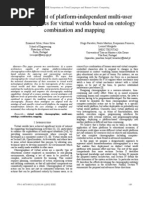 Development of platform-independent multi-user choreographies for virtual worlds based on ontology combination and mapping