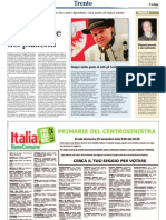 Associazione Comunità, Giornale L'Adige 25 Novembre 2012, Pagina 20