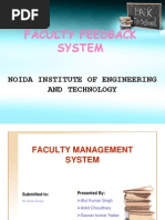 Faculty Feedback System: Noida Institute of Engineering and Technology