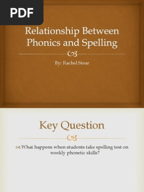 Phonics and Spelling