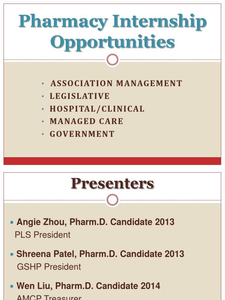 Pls Pharmacy Internships PDF Pharmacy Internship