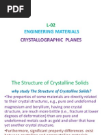 Engineering Materials: Crystallographic Planes