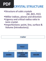 Unit I:Crystal Structure