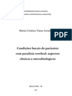 Condicoes Bucais de Pacientes Com Paralisia Cerebral Aspectos Clinicos e Microbiologicos (139 281111 SES MT)