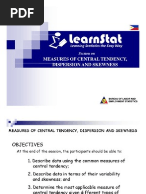 3 Measures Of Central Tendency Dispersion And Skewness Median Skewness
