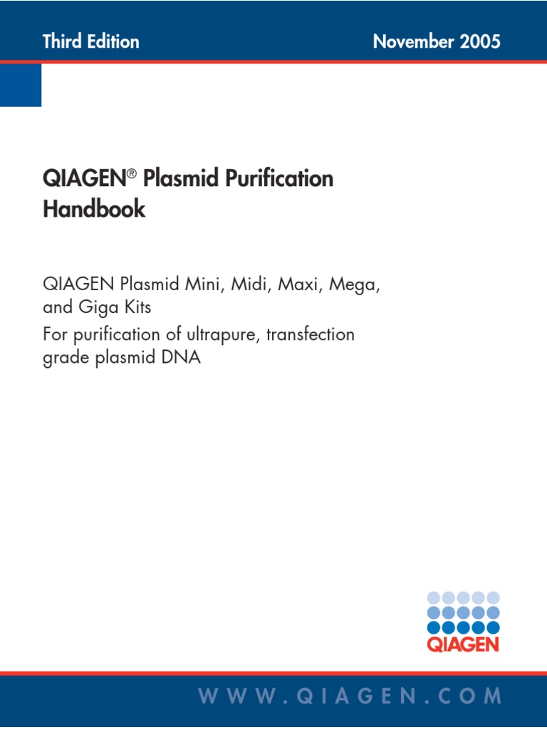 QIAGEN Plasmid Purification Handbook PDF Gel Electrophoresis