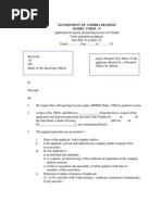 Application Form For The District Office For Grant of Prospecting Licence For Granite Useful For Cutting and Polishing