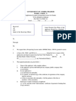 Application Form For The District Office For Grant of Prospecting Licence For Granite Useful For Cutting and Polishing