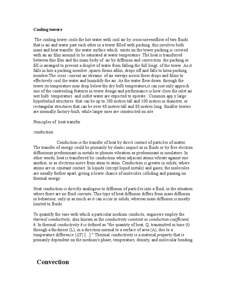 Cooling Tower Heat Transfer Guide | PDF | Heat Transfer | Humidity