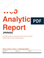 Web Analytics for Open Education projects - Web Analytics Report Template