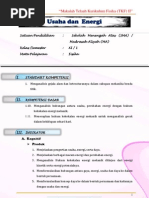 Telaah Kurikulum Fisika "Usaha Dan Energi"