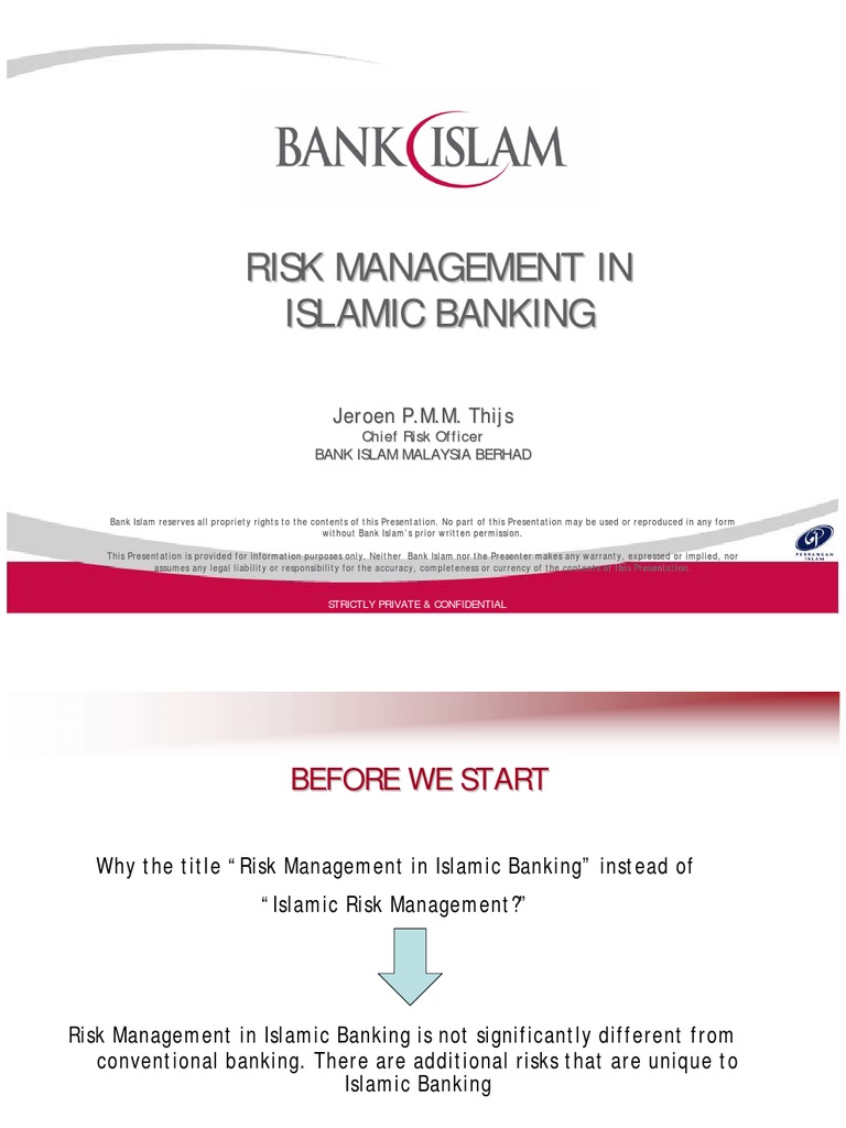 Risk Management in Islamic Banking | PDF | Finance & Money Management