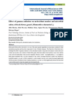 Effect of Gamma Radiation On Antioxidant Marker and Microbial Safety of Fresh Bitter Gourd (Momordica Charantia L.)