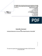 Scientific Comment On Individual Statements of Concern About Health Hazards of Weak EMF 2002