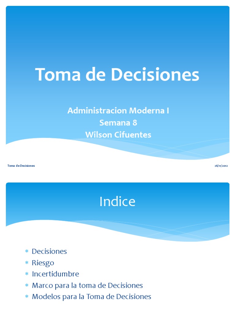 Toma de Decisiones | PDF | Crecimiento personal y profesional | Negocios