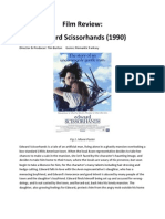 Film Review: Edward Scissorhands (1990) : Fig 1. Movie Poster