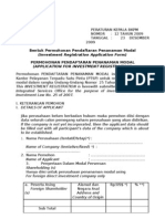 Formulir Pendaftaran Penanaman Modal (Indo+Eng)